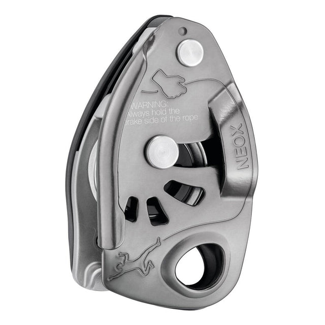 Petzl Neox Belay Device Light Grey - Front