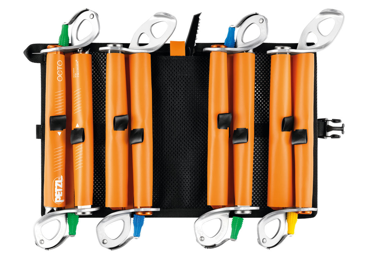 Petzl Octo Ice Screw Pouch - Front Open with Ice Screws