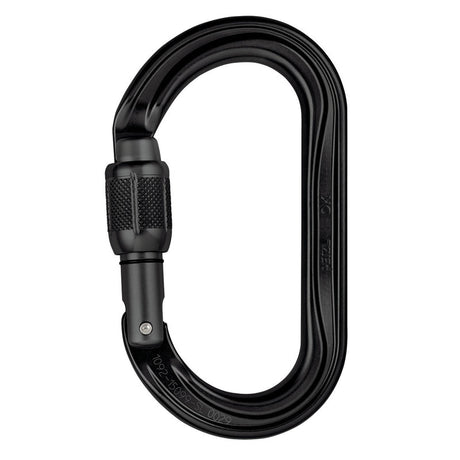 Petzl Ok Carabiner Screw-Lock Black - Front Locked