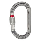 Petzl Ok Carabiner Screw-Lock Grey - Front Locked
