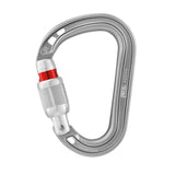 Petzl Rocha Screw-Lock Carabiner Light Gray - Front Unlocked