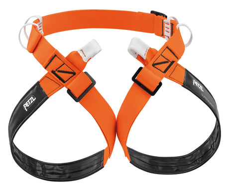Petzl Superavanti Caving Harness Orange/Black - Front View
