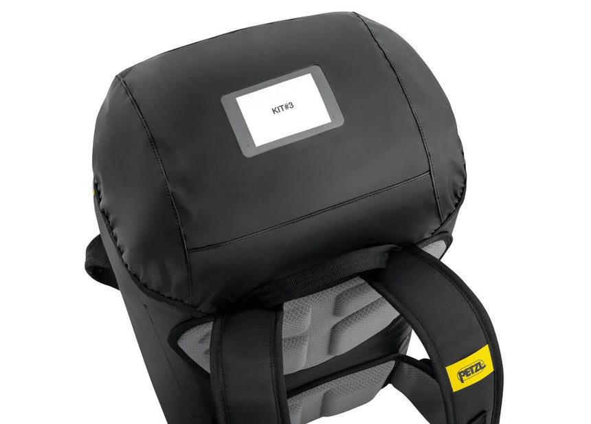 Petzl Transport 60 Backpack Black/Yellow - Top Closed Lid