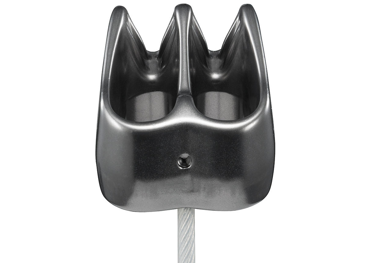 Petzl Verso Belay-Rappel Device Grey - V-shaped grooves ensure precise braking control