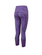 Ronhill Women's Tech Crop Tight Outdoor Action Purple Leopard- Back