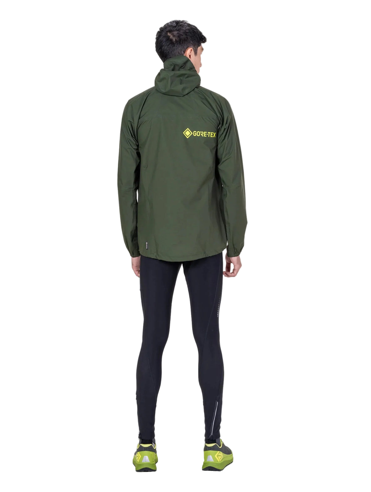 Ronhill Men's Tech GORE-TEX Mercurial Jacket 2 in Kelp/Zest - worn, back