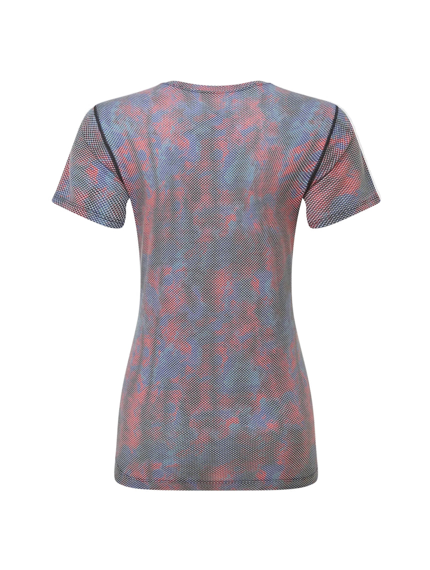 Ronhill Women's Tech Golden Hour S/S Tee Outdoor Action Multi Daydream- Back