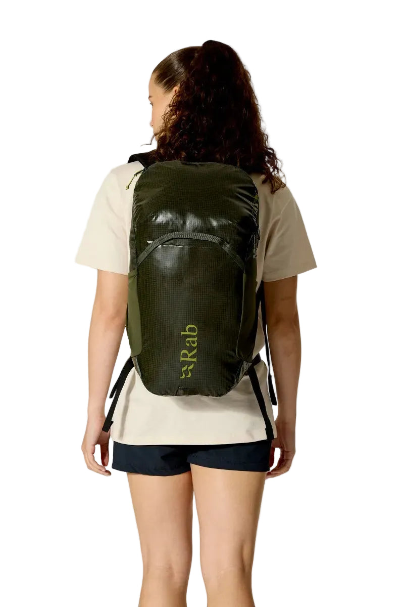 Rab Adrift 24L Day Pack in Army - On Model Front View Alt