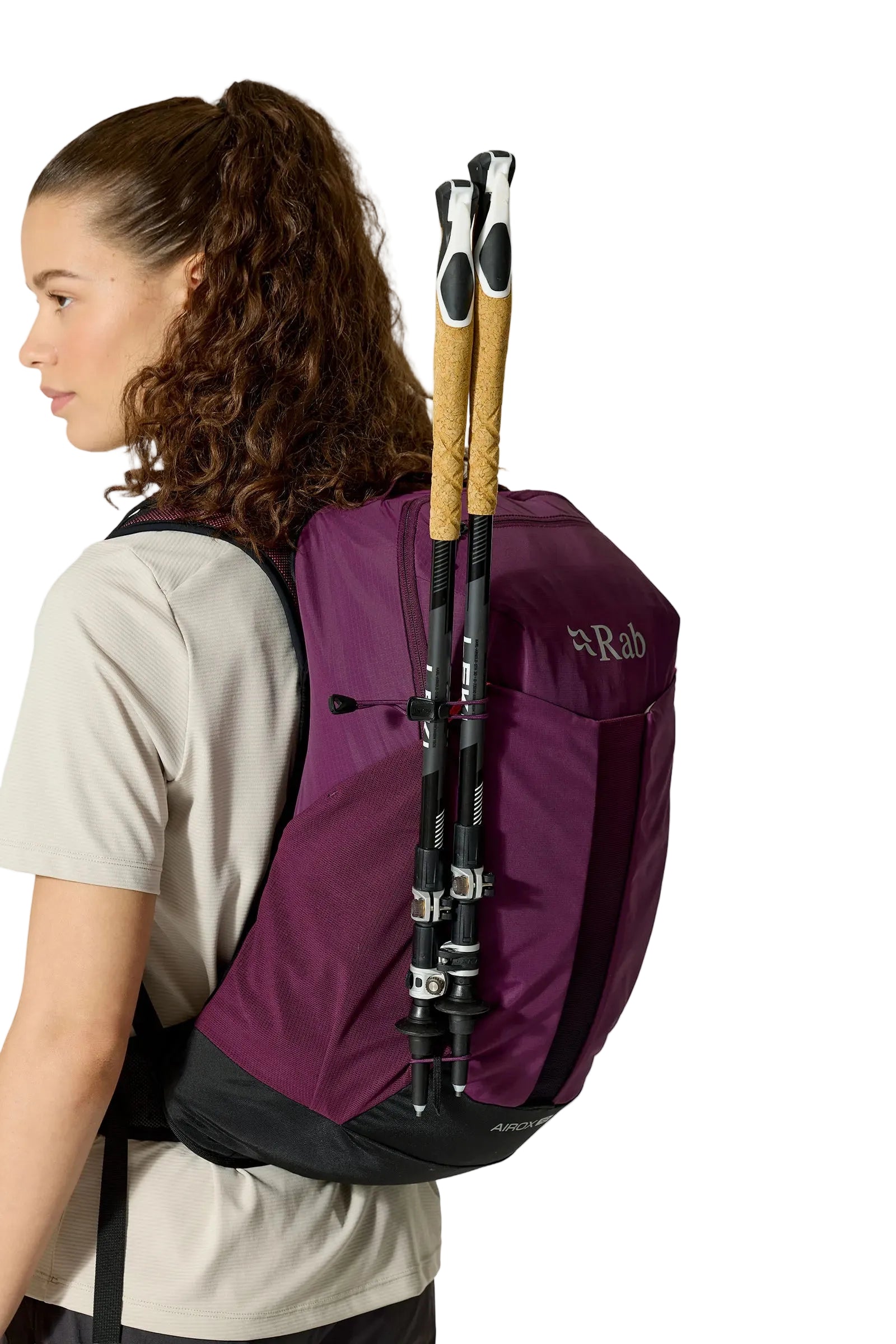 Rab Airox 18L Day Pack in Mulberry - On Model Side View