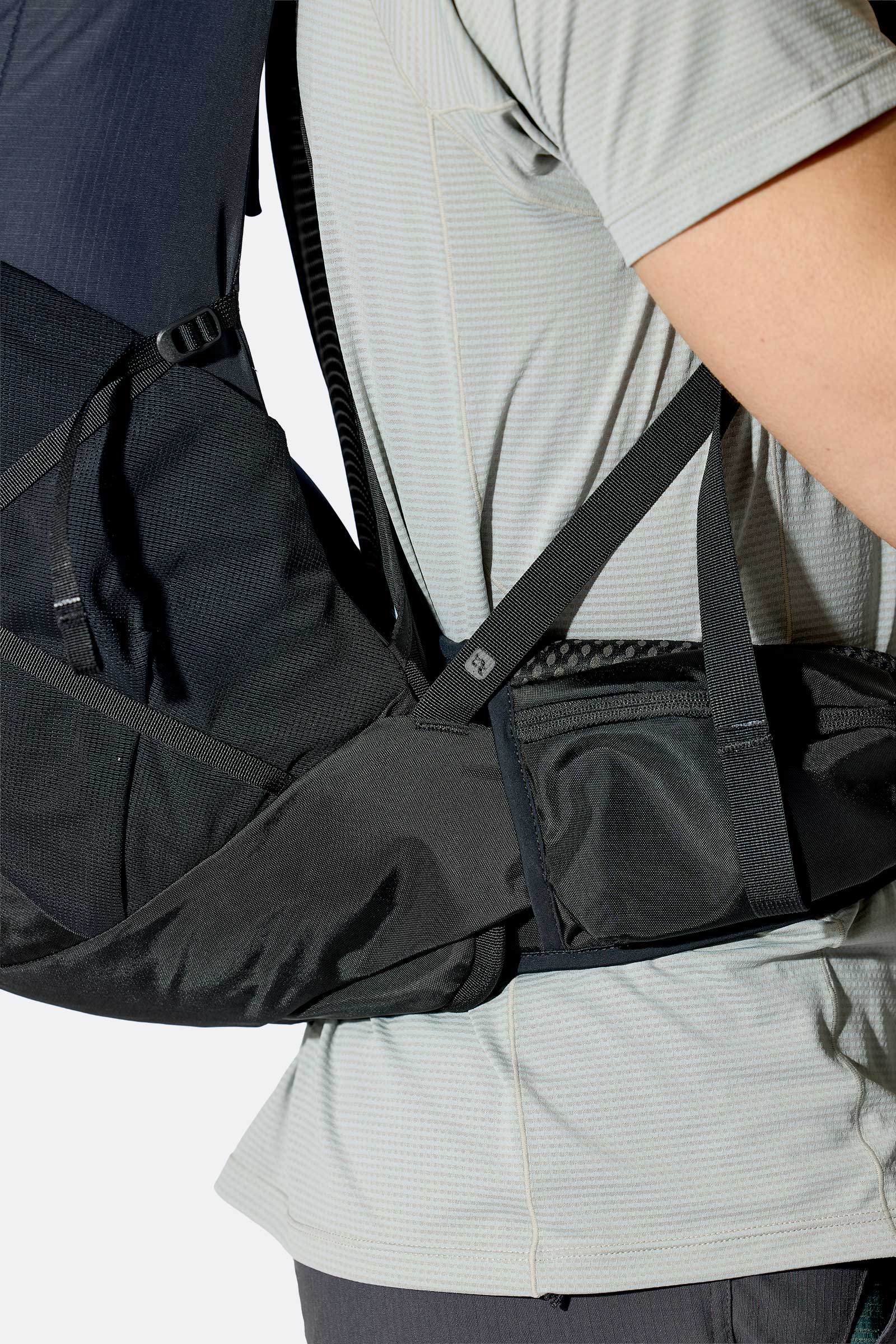 Rab Airox 30 Day Pack in Maya Blue/Black - Hipbelt Pocket Detail