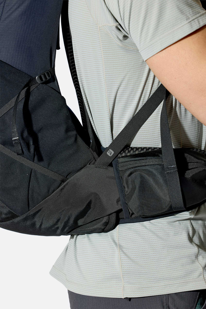 Rab Airox 30 Day Pack in Maya Blue/Black - Hipbelt Pocket Detail
