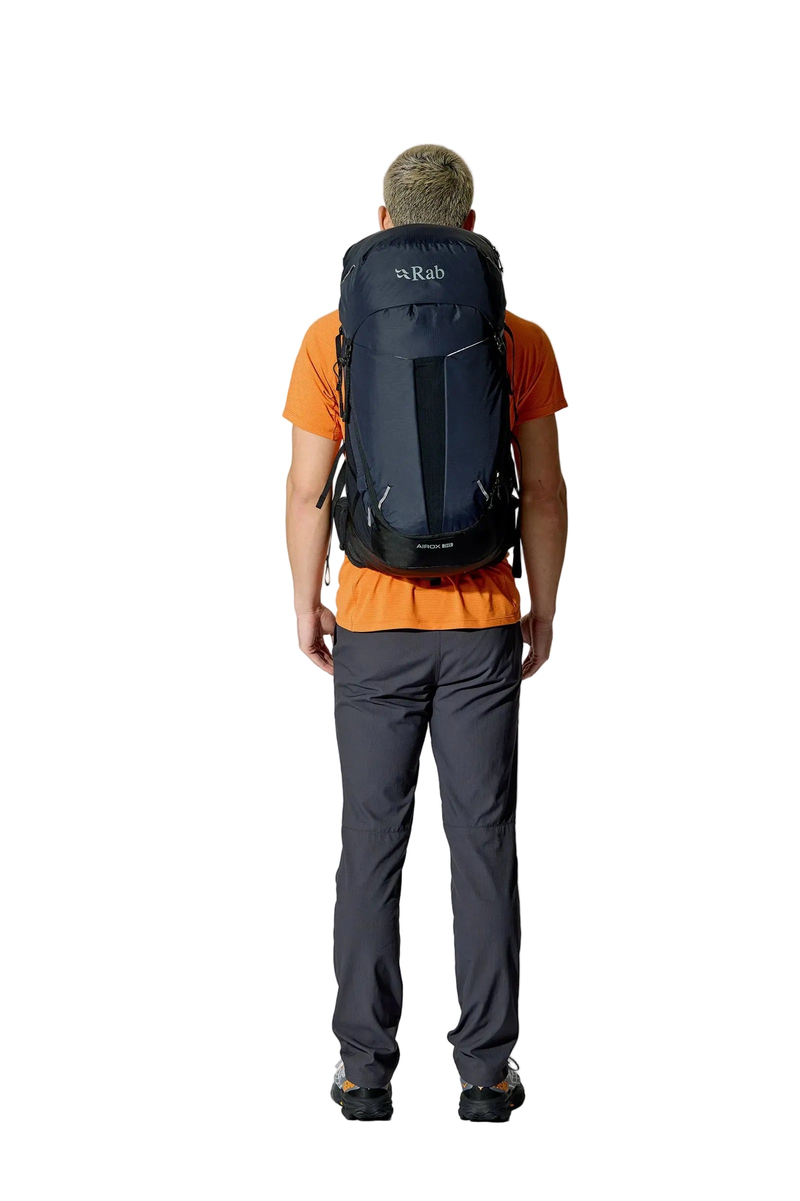 Rab Airox 36L Day Pack in Black - Back View On Model 2