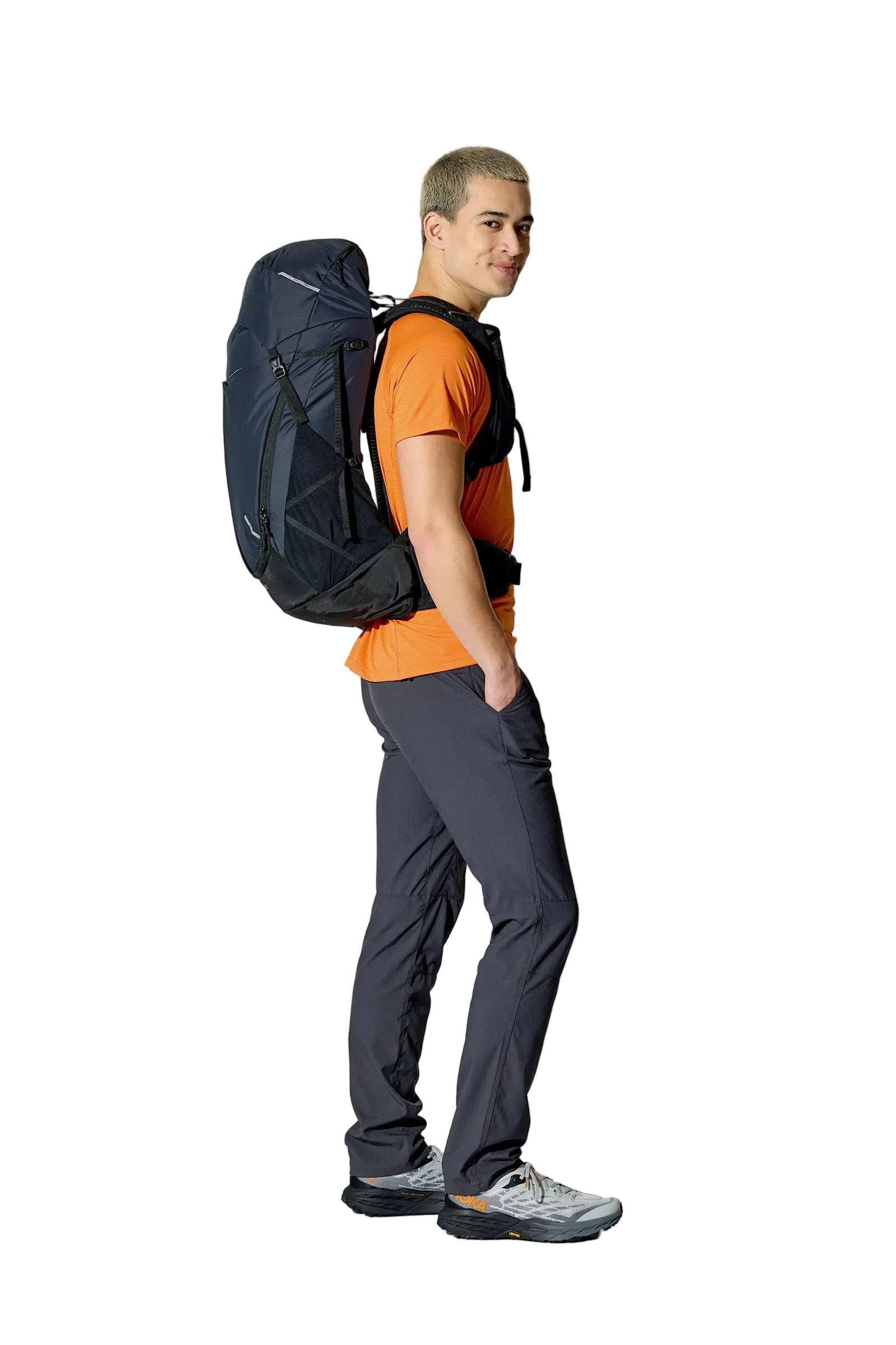 Rab Airox 36L Day Pack in Black - Side View On Model 2
