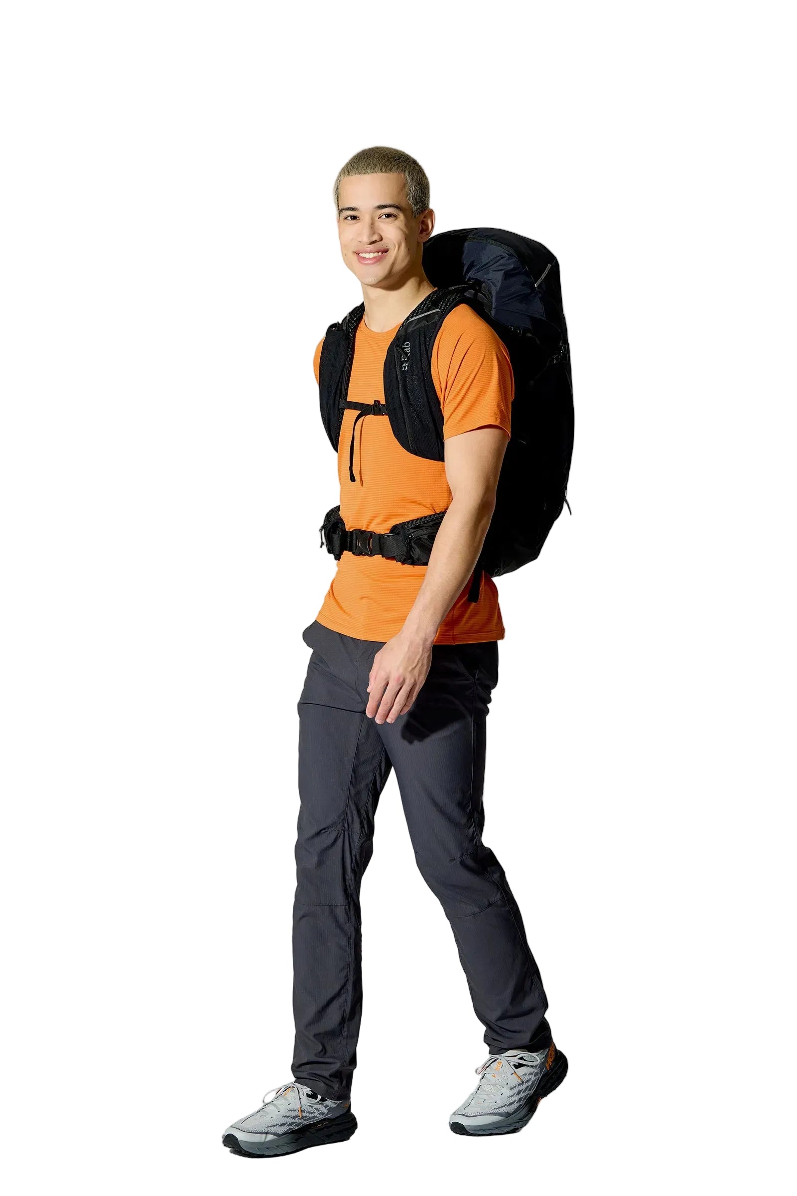 Rab Airox 36L Day Pack in Black - Side View On Model 3