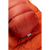 Rab Alpine 200 Sleeping Bag in Firecracker - Footbox Detail
