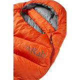 Rab Alpine 200 Sleeping Bag in Firecracker - Hood Detail