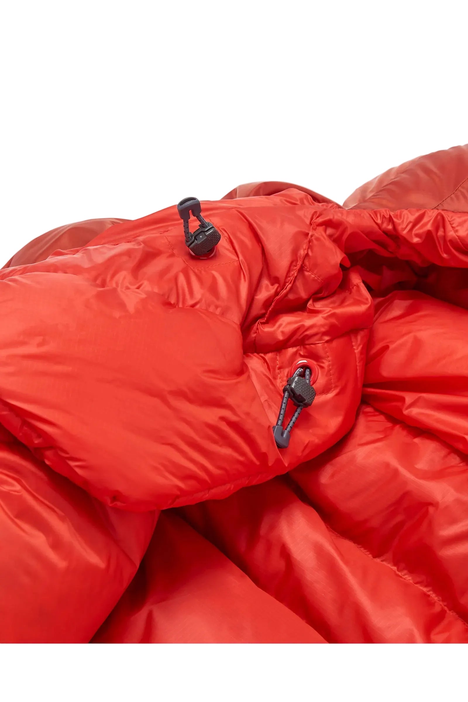 Rab Alpine Down Sleeping Bag (-6°C/21F) in Dark Horizon/Tuscan Red - zip pull and stash pocket detail