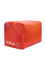 Rab Alpine Down Sleeping Bag (-18°C/0F) in Dark Horizon/Tuscan Red - Stuff Sack