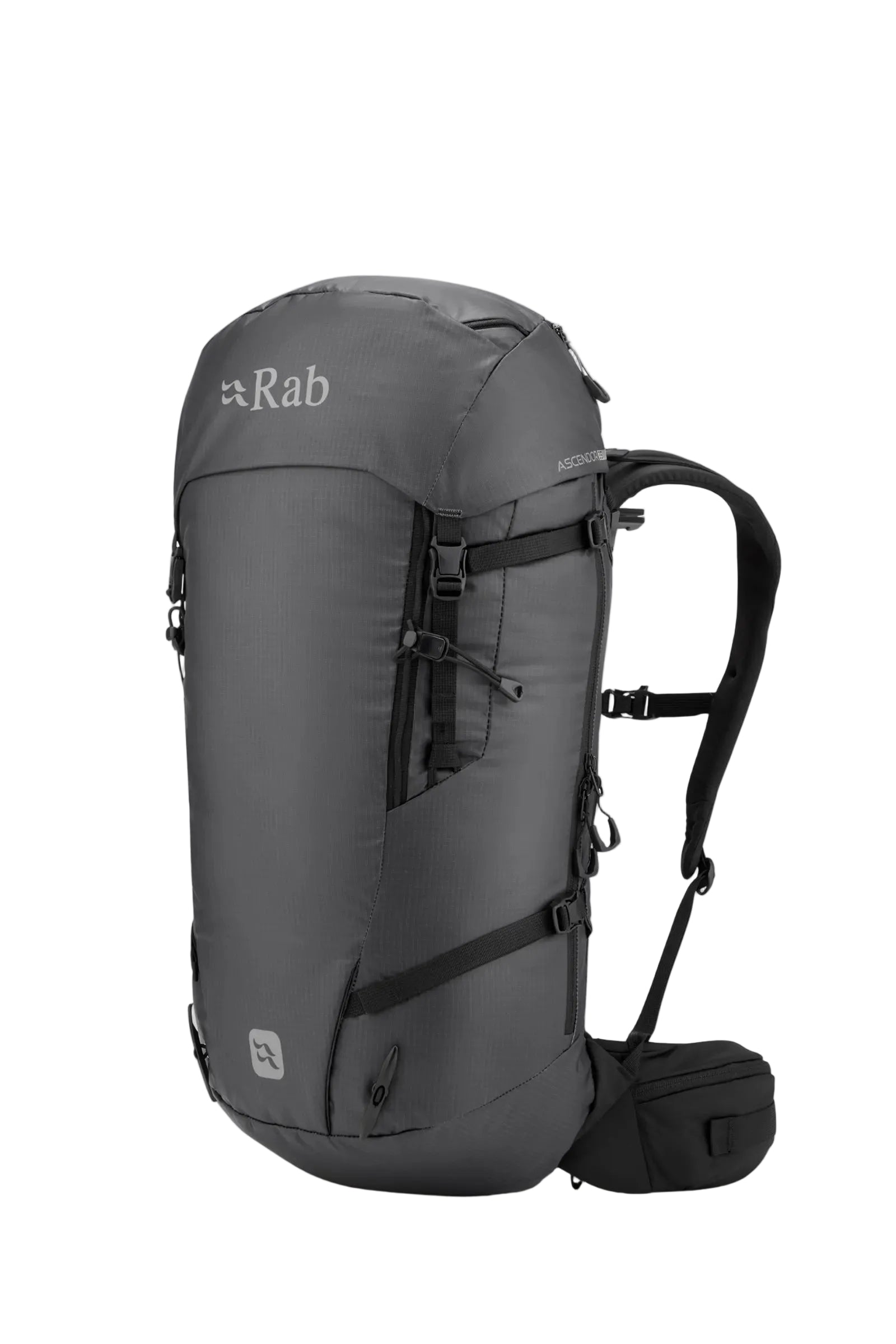 Rab Ascendor 35L Mountain Pack in Black - Front View
