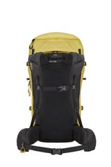 Rab Ascendor 35L Mountain Pack in Dark Pollen - Back System Detail