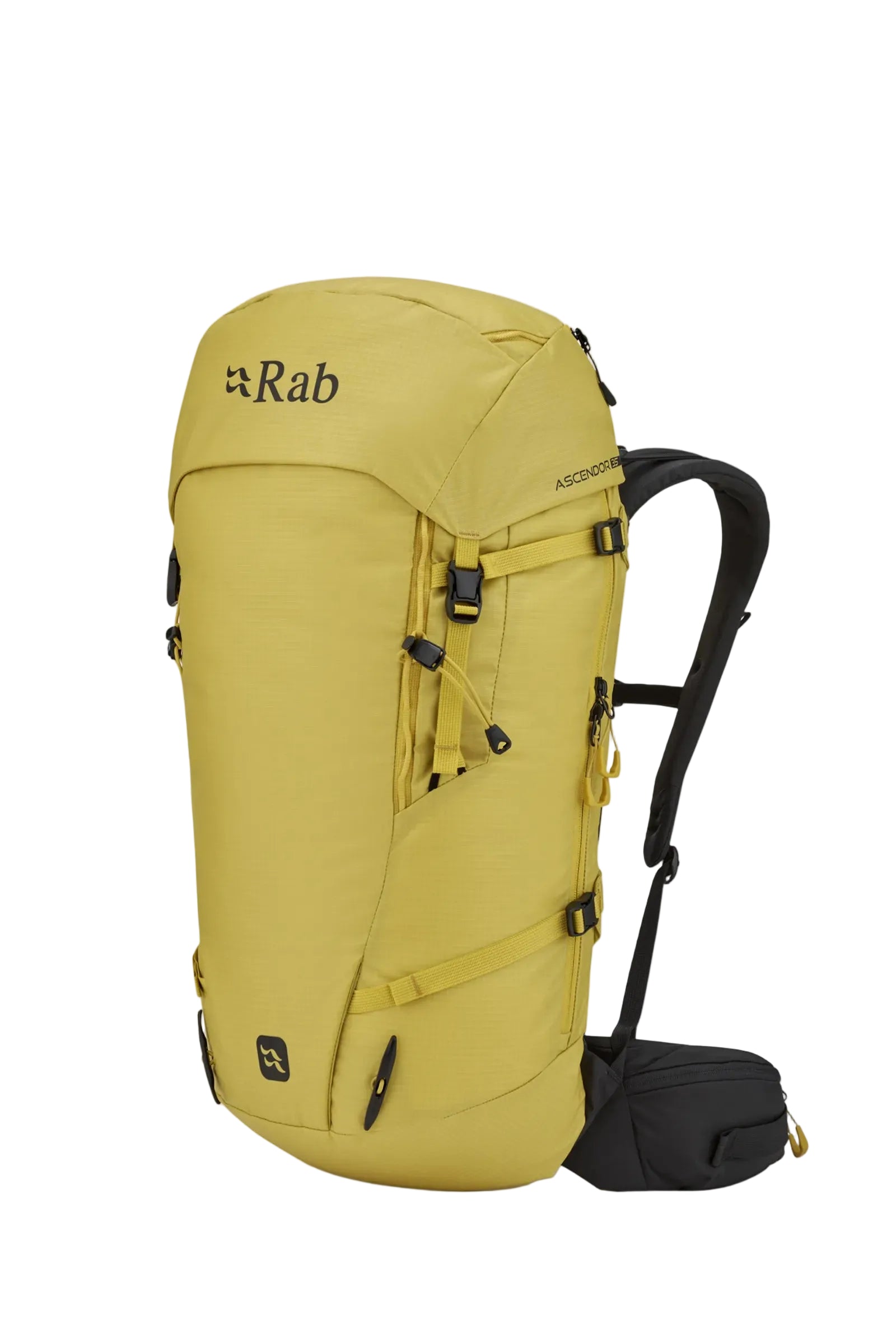 Rab Ascendor 35L Mountain Pack in Dark Pollen - Front View