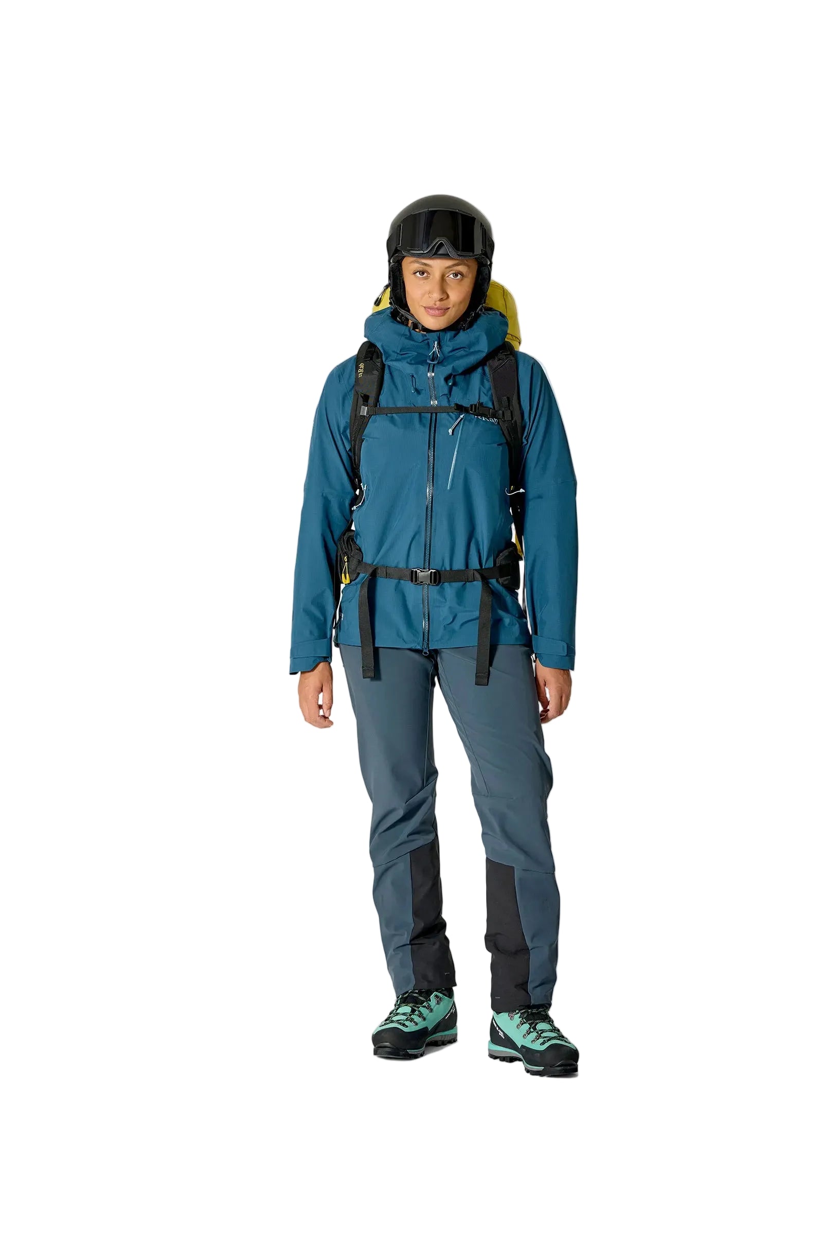 Rab Ascendor 35L Mountain Pack in Dark Pollen - Model Front View