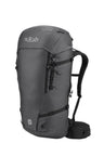 Rab Ascendor 45L Mountain Pack in Black - Front View