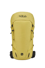Rab Ascendor 45L Mountain Pack in Dark Pollen - Back View