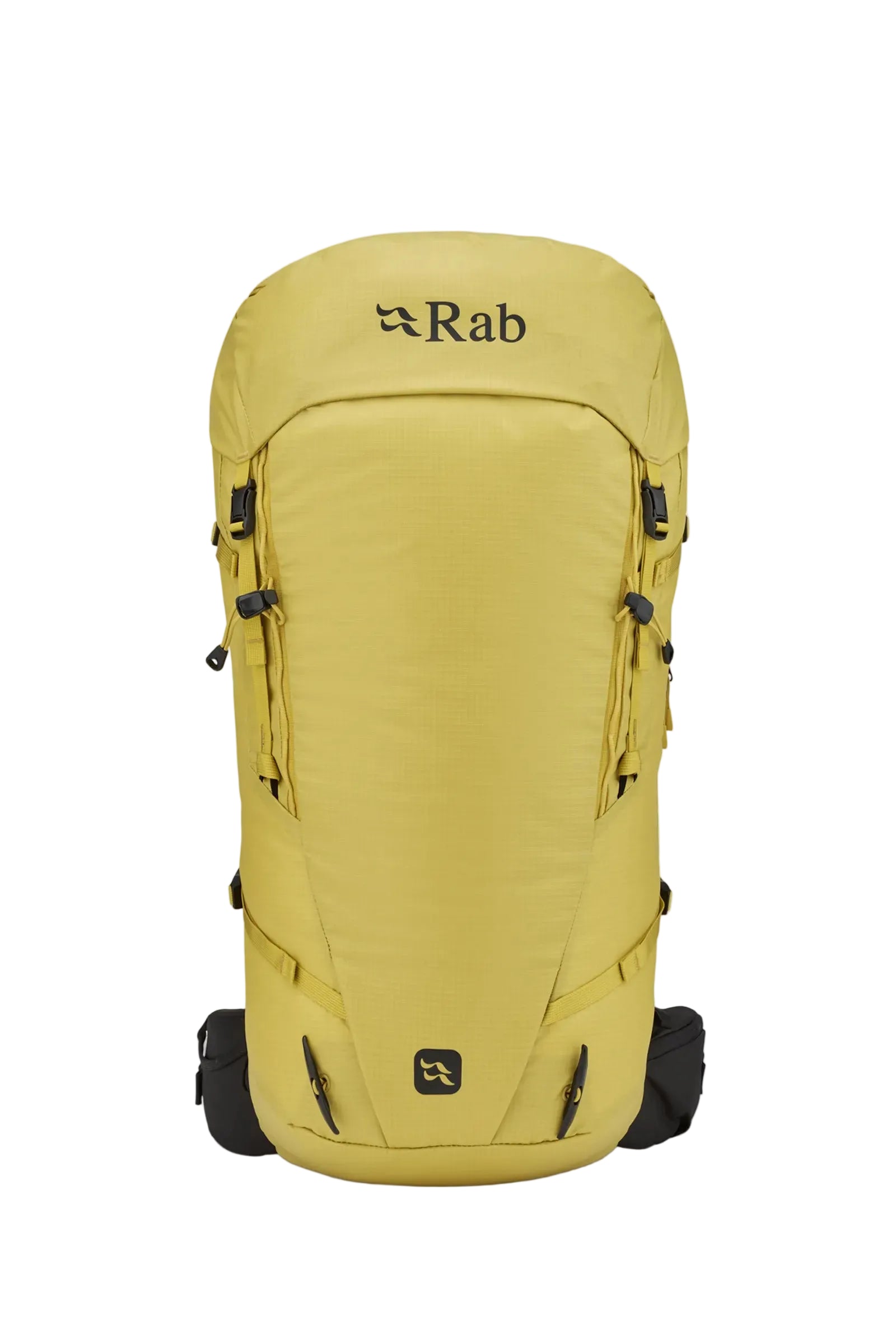 Rab Ascendor 45L Mountain Pack in Dark Pollen - Back View