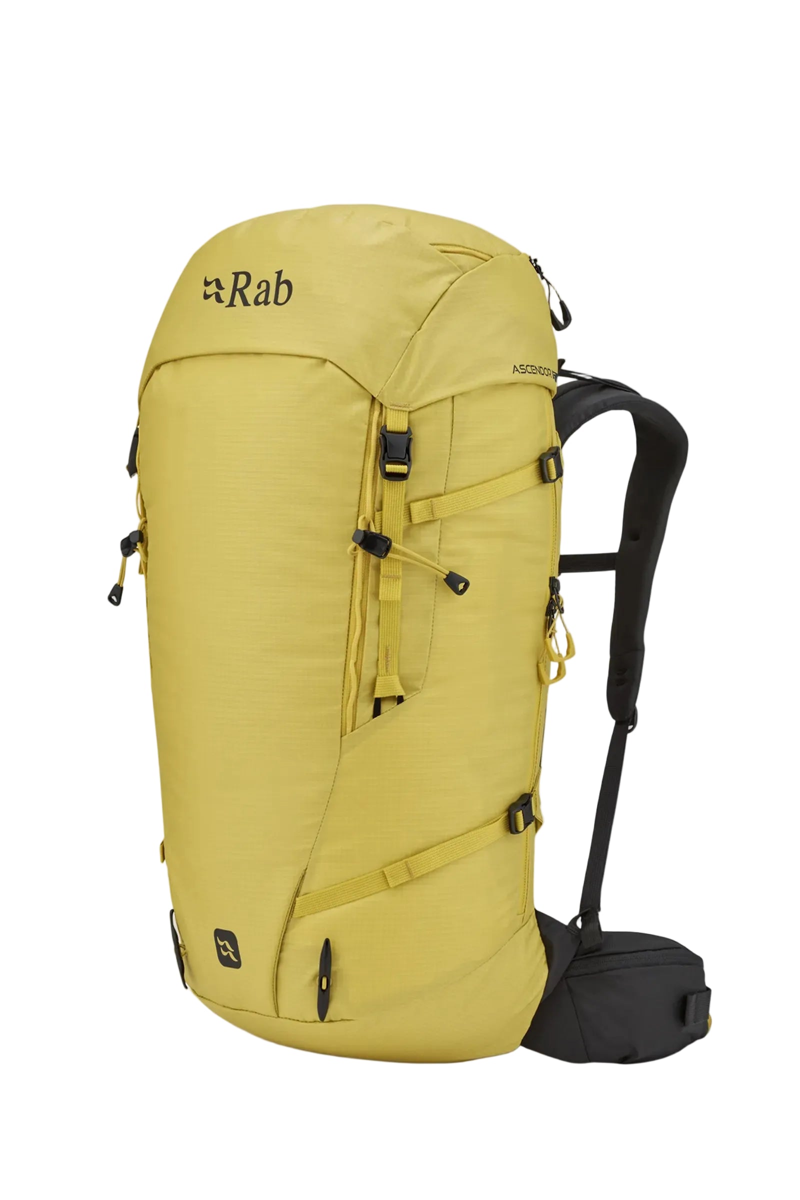 Rab Ascendor 45L Mountain Pack in Dark Pollen - Front View