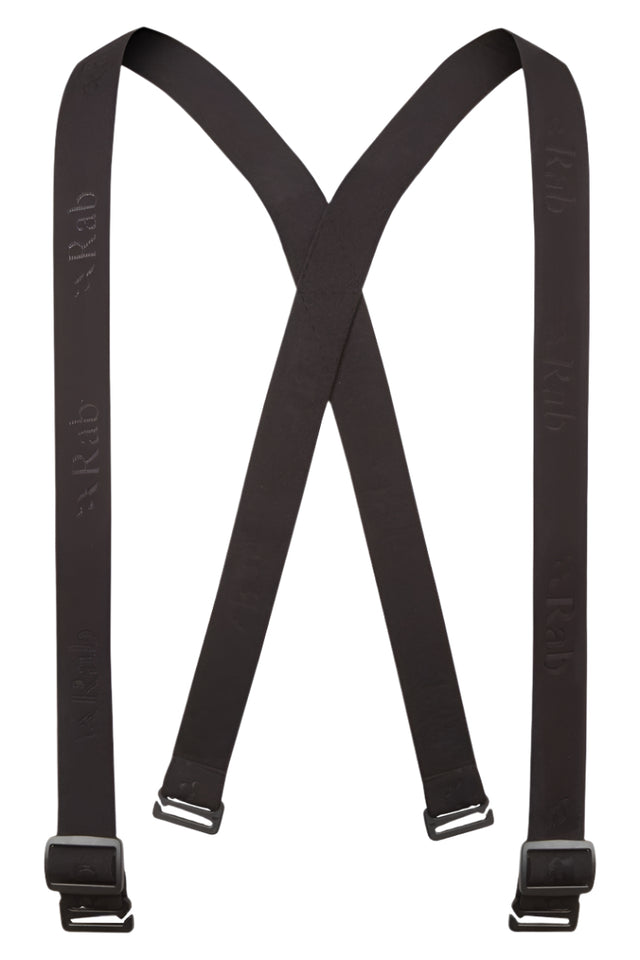 Rab Braces in Black - Front View
