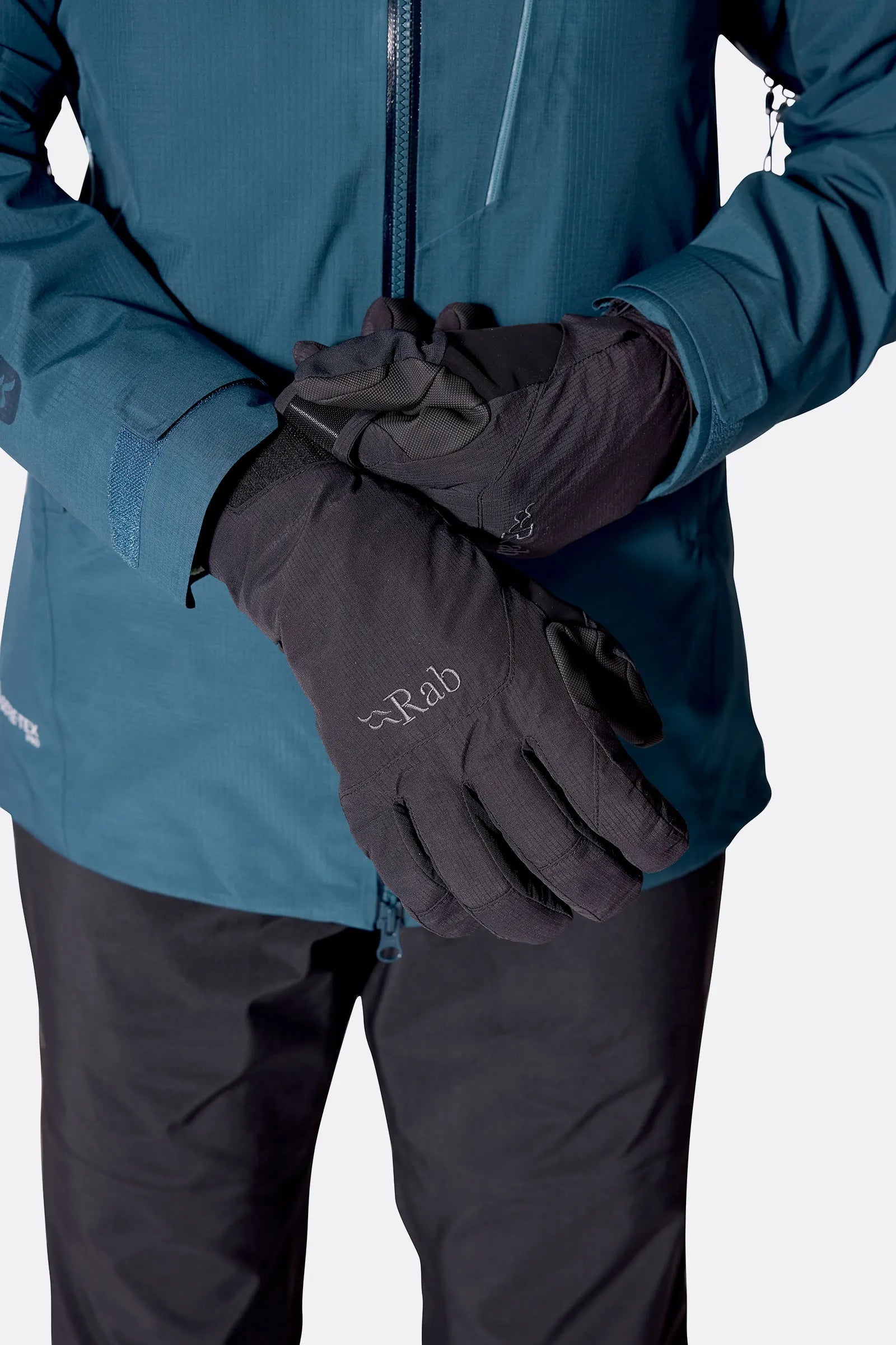 Rab Cresta GORE-TEX Gloves in Black - Worn Back Detail