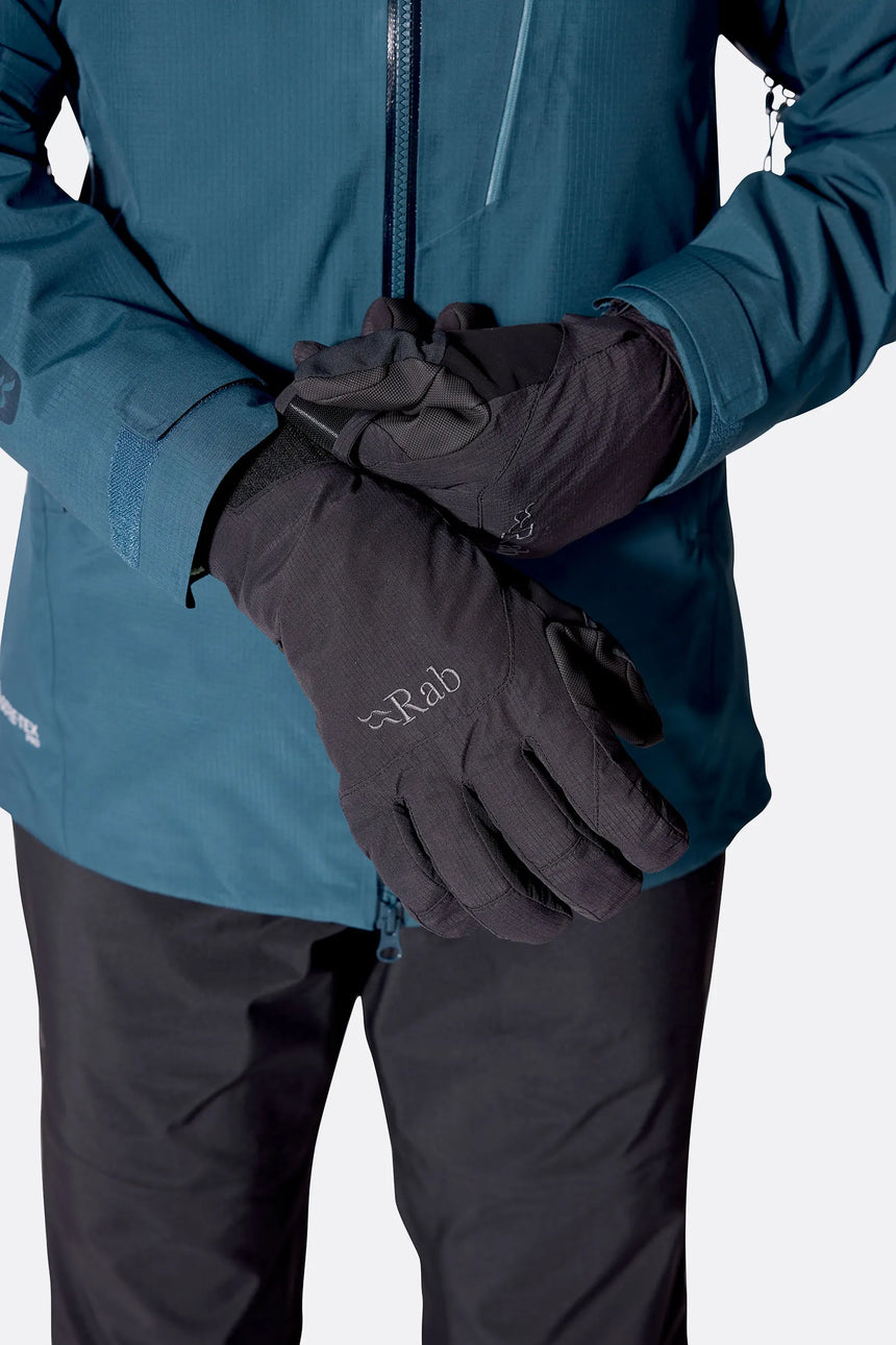 Rab Cresta GORE-TEX Gloves in Black - Worn Back Detail