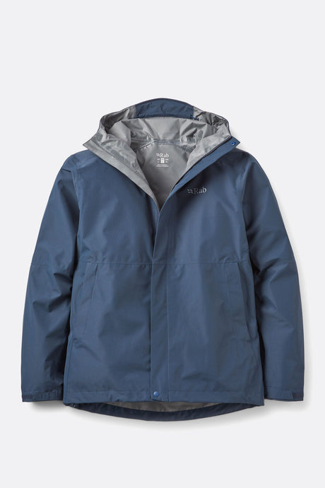 Rab Downpour Waterproof Jacket in Galaxy Blue - front