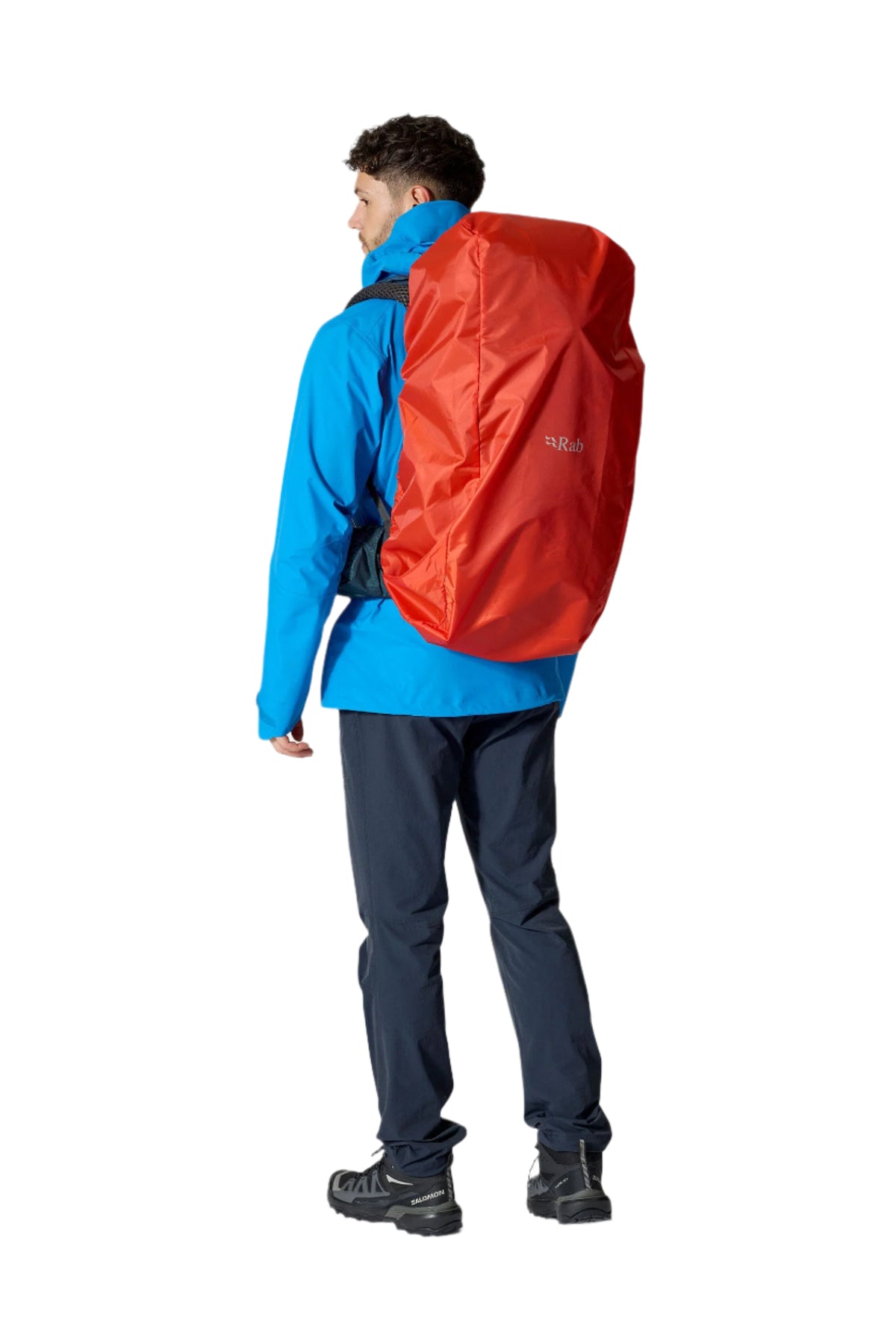 Rab Exion 38L Hiking Pack in Tempest Blue - On Model Full Length Front