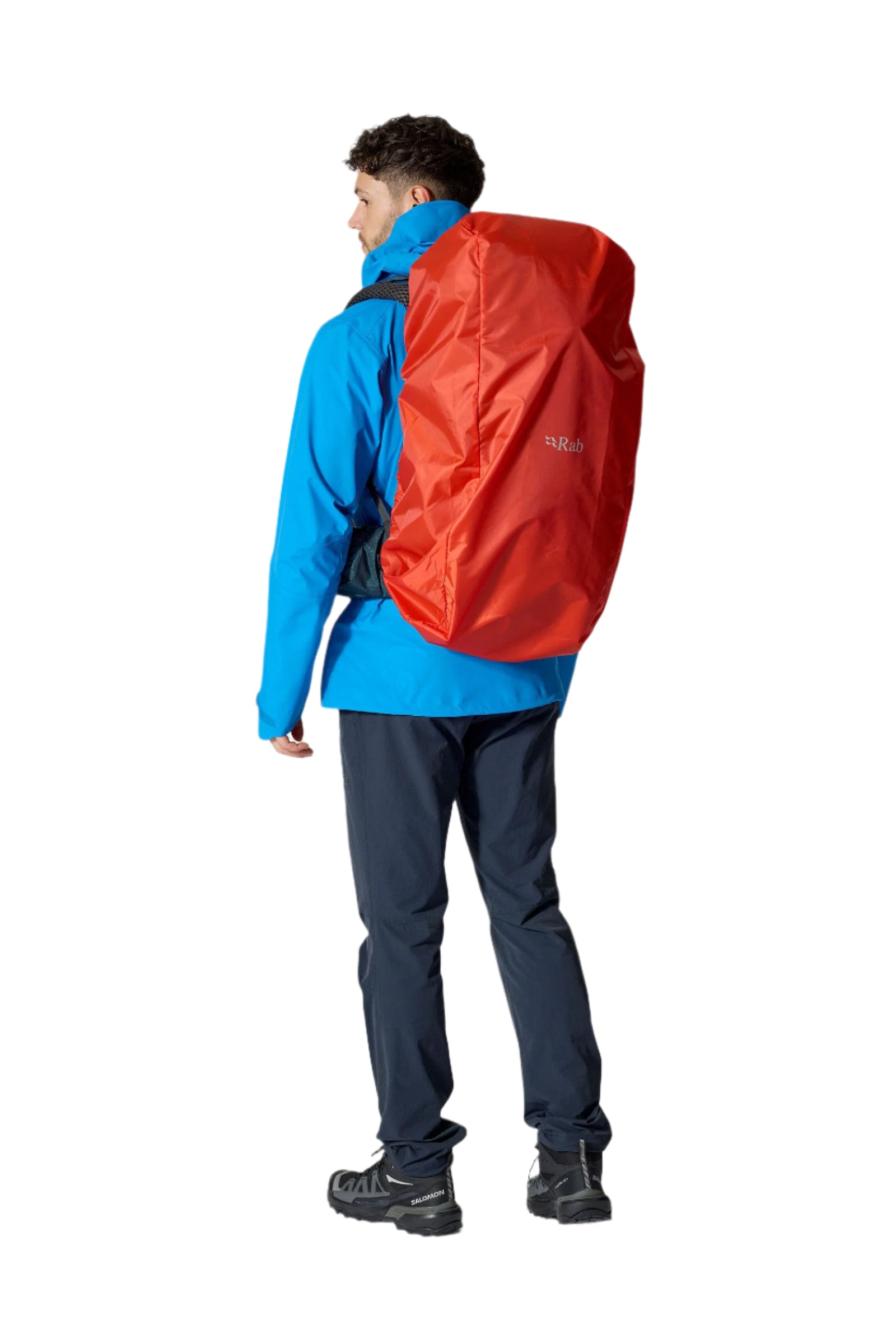 Rab Exion 38L Hiking Pack in Tempest Blue - On Model Full Length Front