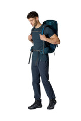 Rab Exion 38L Hiking Pack in Tempest Blue - On Model Three Quarter View