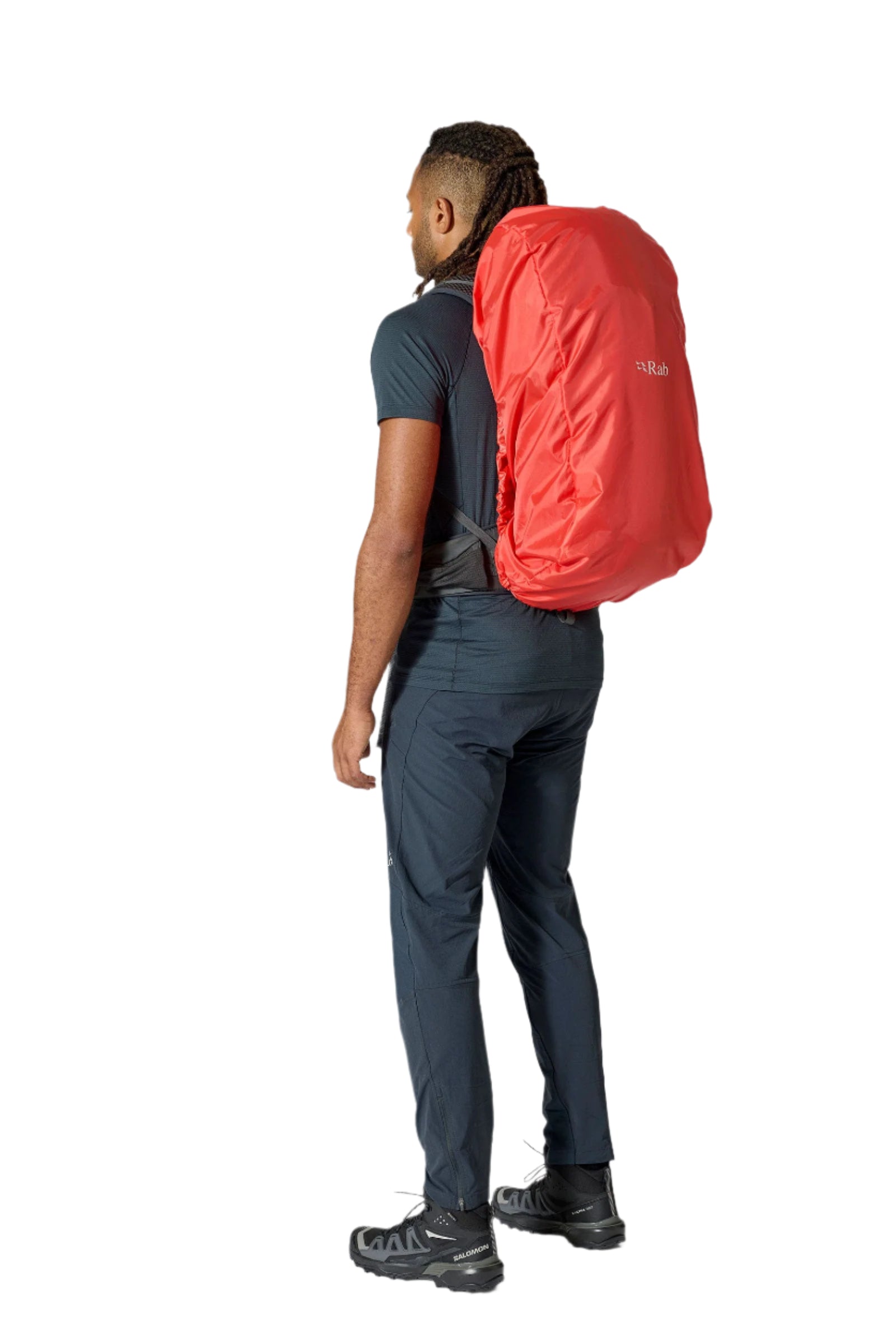 Rab Exion 48L Hiking Pack in Army - On Model Full Length Front