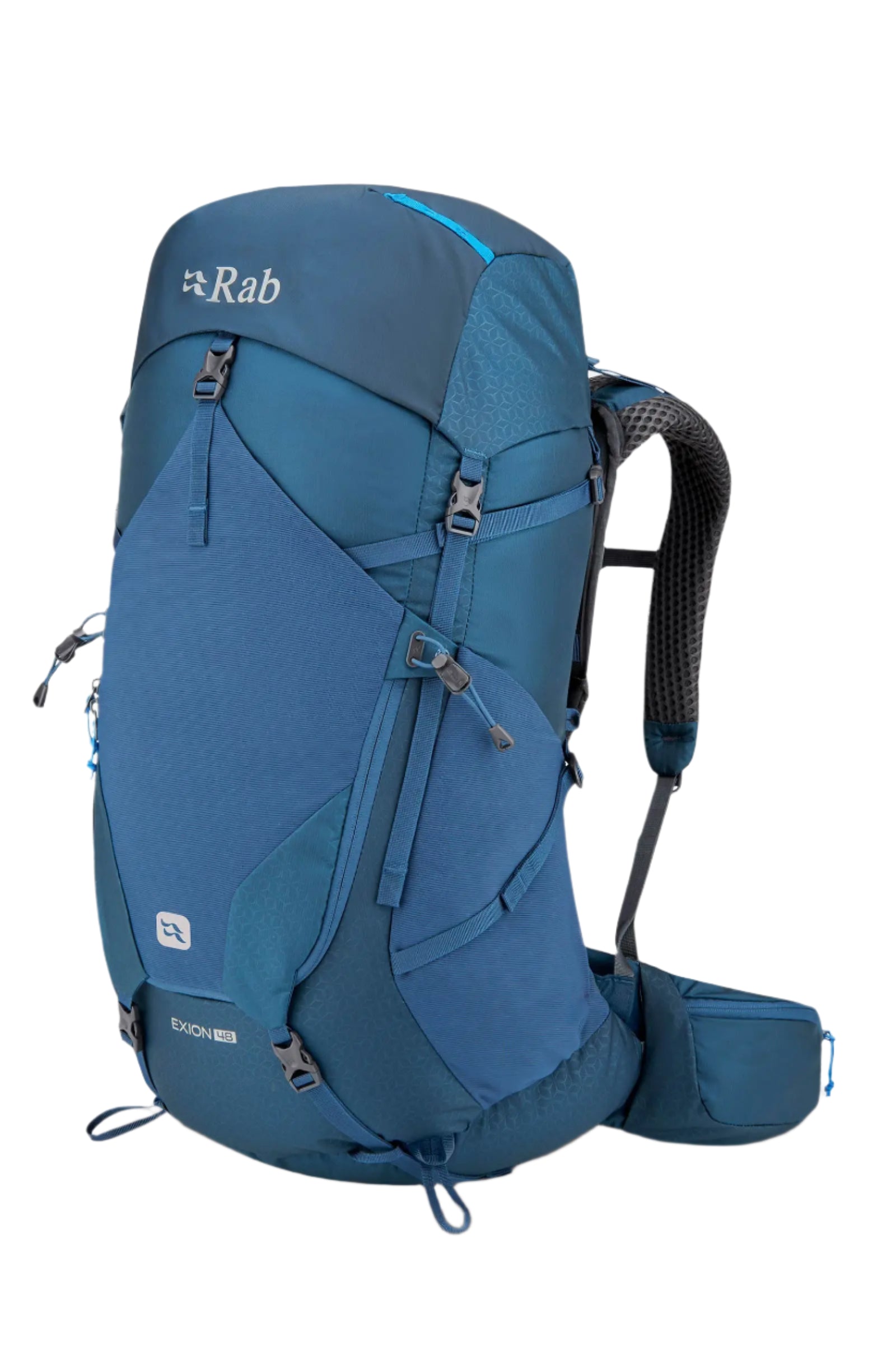 Rab Exion 48L Hiking Pack in Tempest Blue - Front View