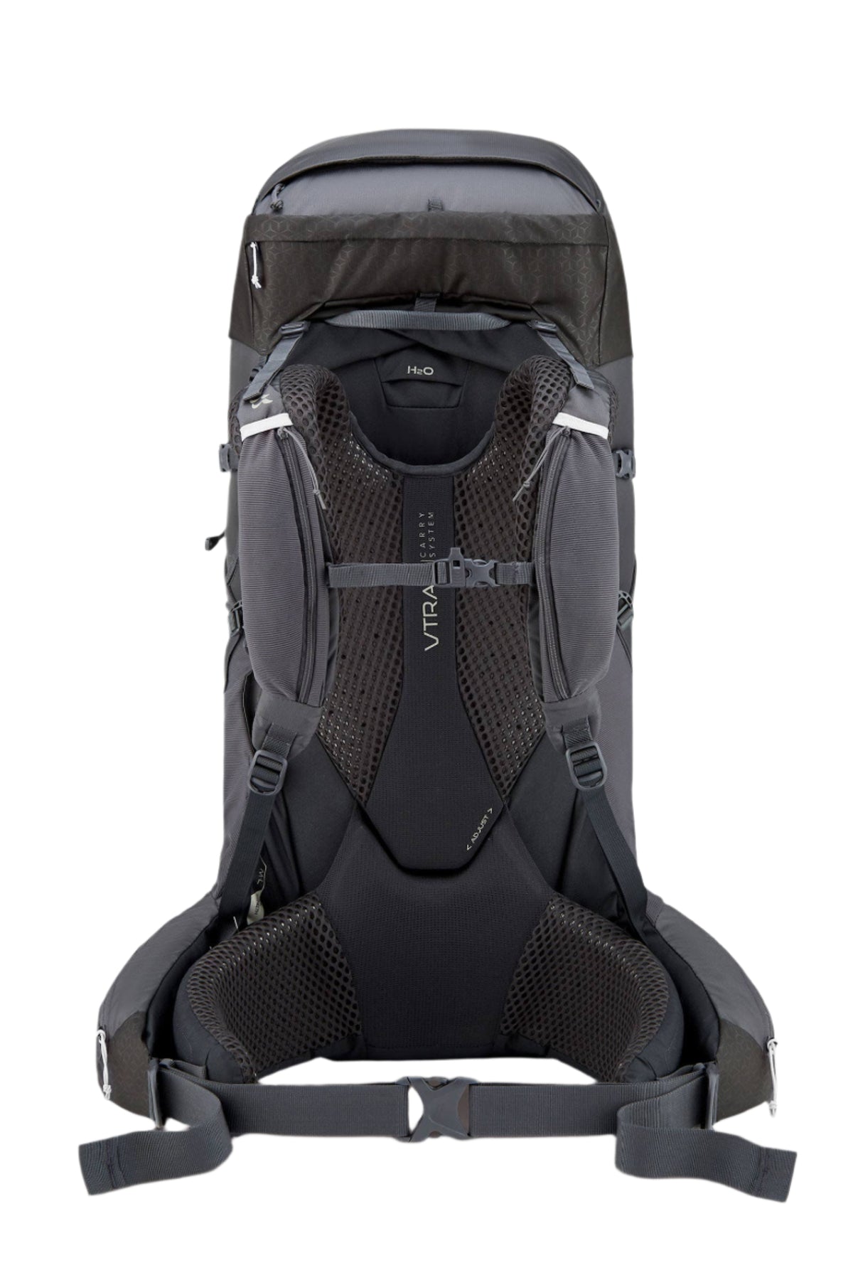Rab Exion 55L Hiking Pack in Anthracite/Graphene - Back View