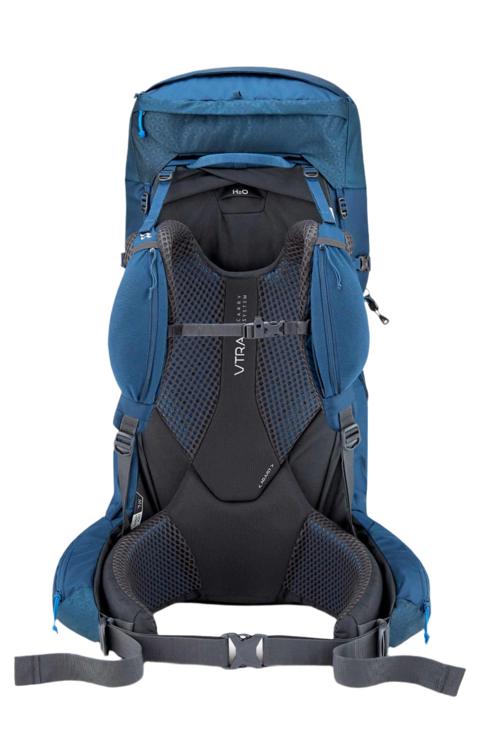 Rab Exion 65L Hiking Pack in Tempest Blue - Back View