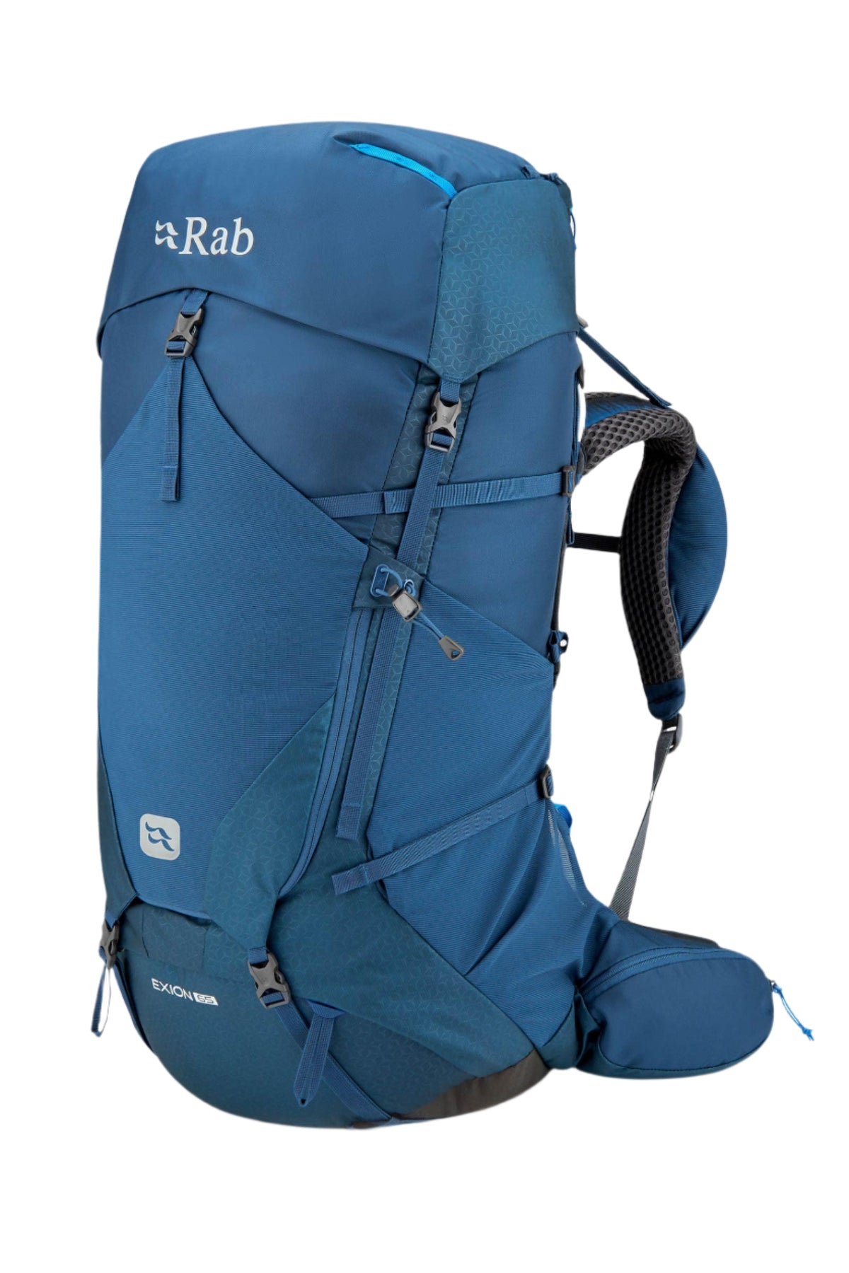 Rab Exion 65L Hiking Pack in Tempest Blue - Front View