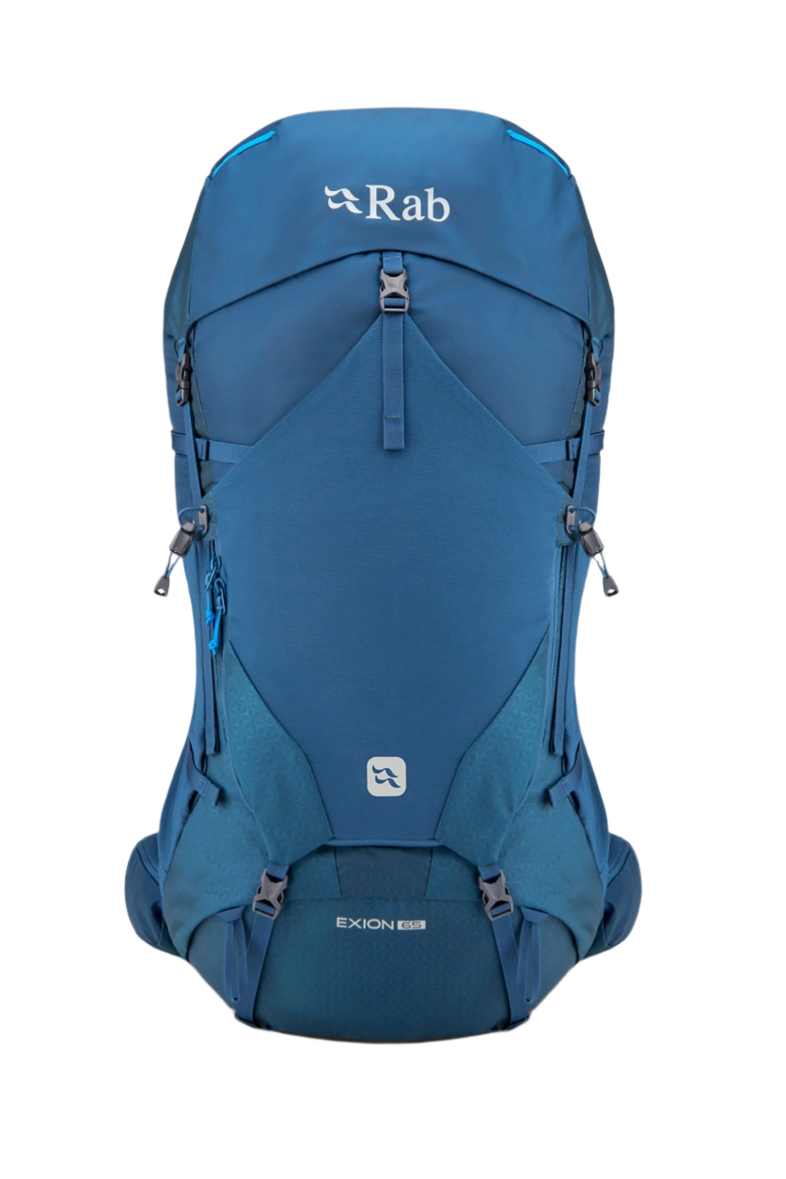 Rab Exion 65L Hiking Pack in Tempest Blue - Side View