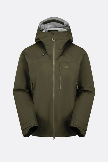 Rab Firewall Mountain Waterproof Jacket in Olive - front