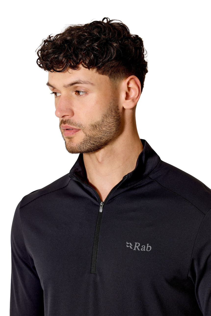 Rab Men's Force LS Zip in Black - worn