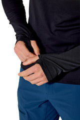 Rab Men's Force LS Zip in Black - worn