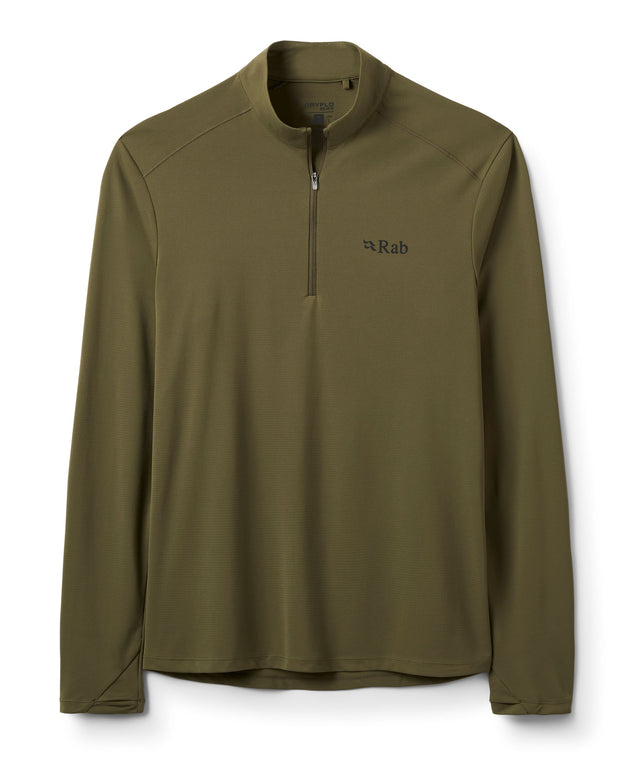 Rab Men's Force LS Zip in Olive - front