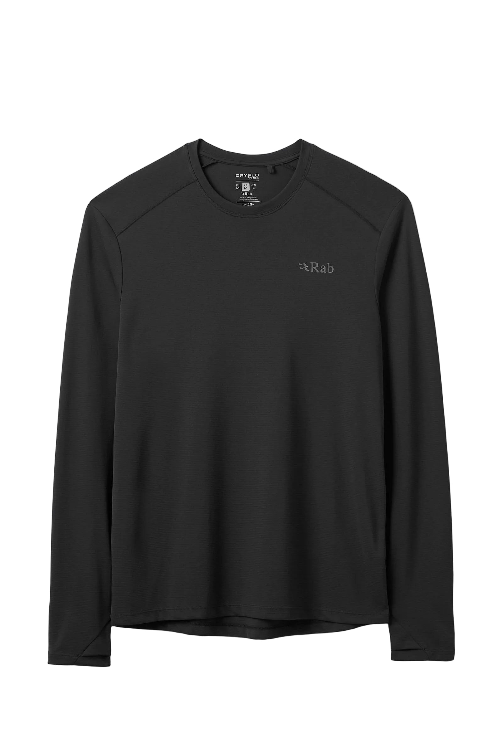 Rab Force LS Tee in Black - front