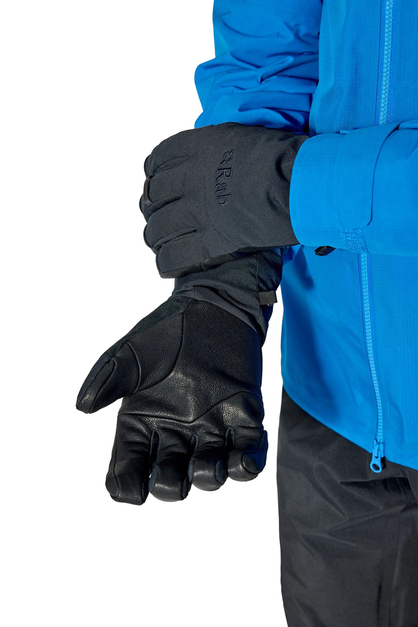 Rab Guide GORE-TEX Gloves in Black - worn