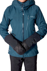 Rab Guide GORE-TEX Mitts in Black - worn